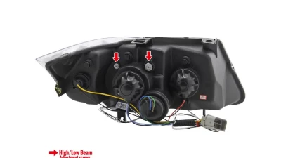 Spec-D Dual Halo Projector Headlights w/ LED Light Strip & LED Turn Signal Lights (Glossy Black/Smoked Lens) BMW E90 | E91 3-Series 2006-2008                                     - 2LHP-E9005G-8V2-TM - Image 9