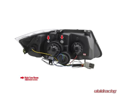 Spec-D Dual Halo Projector Headlights w/ LED Light Strip & Turn Signal Lights (Glossy Black/Smoke Lens) BMW E90 2006-2008 - 2LHP-E9005G-8V2-TM