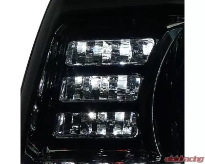 Spec-D Dual Halo Projector Headlights w/ SMD LED Light Strip (Chrome Housing/Smoked Lens) Cadillac Escalade 2002-2006 - 2LHP-ECLD02G-RS