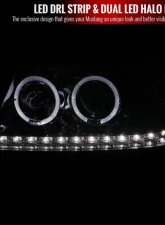 Spec-D Dual Halo Projector Headlights (Chrome Housing/Clear Lens) Ford Explorer 2002-2005                                     - 2LHP-EPOR02-TM - Image 2