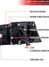 Spec-D Dual Halo Projector Headlights (Chrome Housing/Clear Lens) Ford Explorer 2002-2005                                     - 2LHP-EPOR02-TM - Image 8