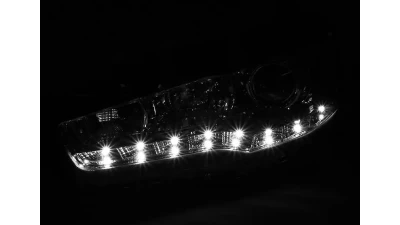 Spec-D EVO Projector Headlights w/ SMD LED Light Strip (Chrome Housing/Clear Lens) Mitsubishi 2008-2015                                     - 2LHP-EVO08-8-TM - Image 2