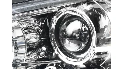 Spec-D EVO Projector Headlights w/ SMD LED Light Strip (Chrome Housing/Clear Lens) Mitsubishi 2008-2015                                     - 2LHP-EVO08-8-TM - Image 3