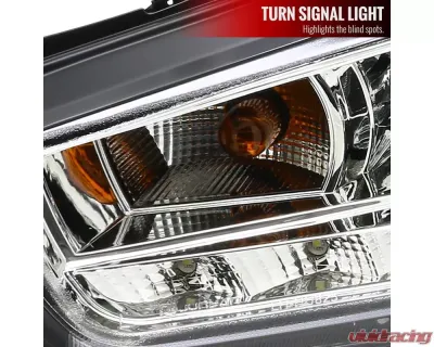 Spec-D EVO Projector Headlights w/ SMD LED Light Strip (Chrome Housing/Clear Lens) Mitsubishi 2008-2015 - 2LHP-EVO08-8-TM