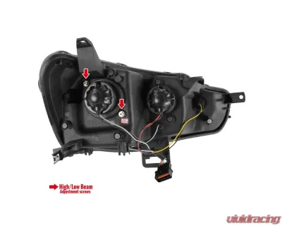 Spec-D EVO Projector Headlights w/ SMD LED Light Strip (Chrome Housing/Clear Lens) Mitsubishi 2008-2015 - 2LHP-EVO08-8-TM