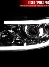 Spec-D  Projector Headlights w/ Bright White LED Bars (Chrome Housing/Clear Lens) Ford | Lincoln 2004-2008                                     - 2LHP-F15004-G3-GO - Image 2