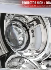 Spec-D  Projector Headlights w/ Bright White LED Bars (Chrome Housing/Clear Lens) Ford | Lincoln 2004-2008                                     - 2LHP-F15004-G3-GO - Image 3