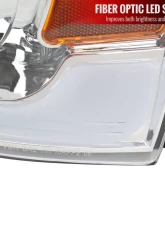 Spec-D  Projector Headlights w/ Bright White LED Bars (Chrome Housing/Clear Lens) Ford | Lincoln 2004-2008                                     - 2LHP-F15004-G3-GO - Image 4