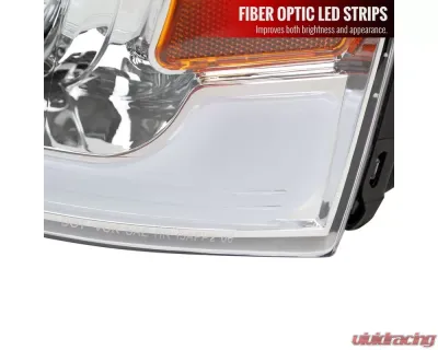 Spec-D  Projector Headlights w/ Bright White LED Bars (Chrome Housing/Clear Lens) Ford | Lincoln 2004-2008 - 2LHP-F15004-G3-GO