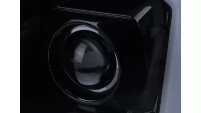 Spec-D LED C-Bar Projector Headlights (Glossy Black Housing/Smoked Lens) Ford F-150 | Lincoln Mark LT 2004-2008                                     - 2LHP-F15004G-G2-TM - Image 3