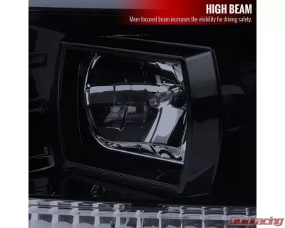 Spec-D LED C-Bar Projector Headlights (Glossy Black Housing/Smoked Lens) Ford F-150 | Lincoln Mark LT 2004-2008 - 2LHP-F15004G-G2-TM