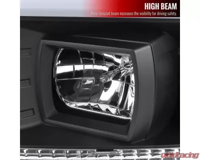 Spec-D LED C-Bar Projector Headlights (Matte Black Housing/Clear Lens) Ford F-150 | Lincoln Mark LT 2004-2008 - 2LHP-F15004JM-G2-TM