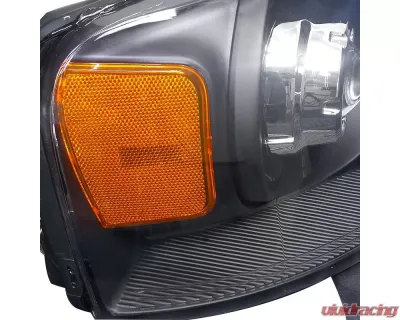 Spec-D Projector Headlights w/ Amber Reflectors (Matte Black Housing/Clear Lens) Ford F-150 | Lincoln Mark LT 2004-2008 - 2LHP-F15004JM-RS