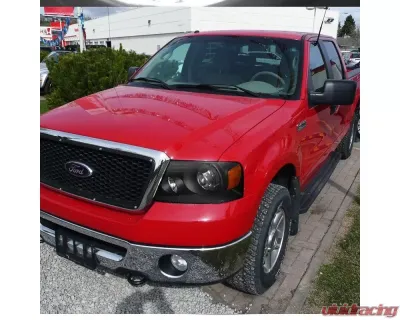 Spec-D Projector Headlights w/ Amber Reflectors (Matte Black Housing/Clear Lens) Ford F-150 | Lincoln Mark LT 2004-2008 - 2LHP-F15004JM-RS