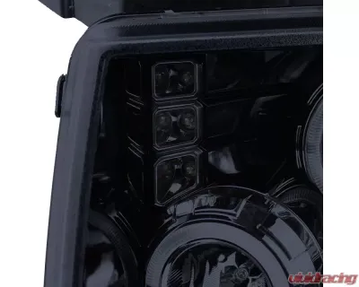 Spec-D Dual Halo Projector Headlights (Glossy Black Housing/Smoked Lens) Ford F-150 2009-2014 - 2LHP-F15009G-TM