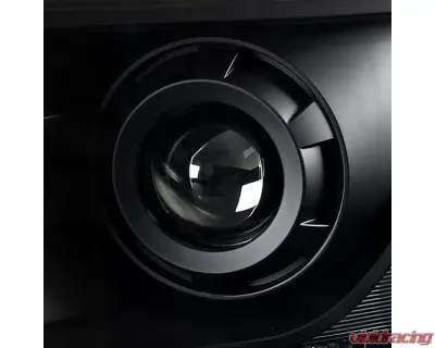 Spec-D Projector Headlights w/ LED Light Strip (Matte Black Housing/Clear Lens) Ford F-150 2009-2014 - 2LHP-F15009JM-8-RS