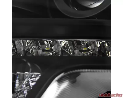Spec-D Projector Headlights w/ LED Light Strip (Matte Black Housing/Clear Lens) Ford F-150 2009-2014 - 2LHP-F15009JM-8-RS
