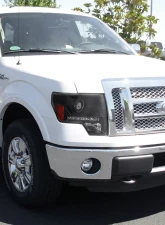 Spec-D Projector Headlights w/ LED Light Strip (Matte Black Housing/Clear Lens) Ford F-150 2009-2014                                     - 2LHP-F15009JM-8-RS - Image 8