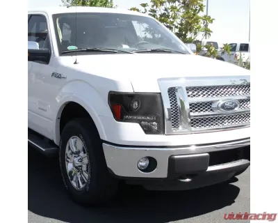 Spec-D Projector Headlights w/ LED Light Strip (Matte Black Housing/Clear Lens) Ford F-150 2009-2014 - 2LHP-F15009JM-8-RS