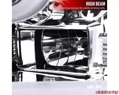 Spec-D LED Bar Projector Headlights (Chrome Housing/Clear Lens) Ford F-150 2015-2017 - 2LHP-F15015-TM