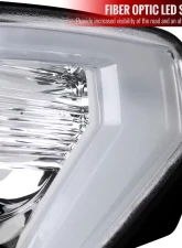 Spec-D LED Bar Projector Headlights (Chrome Housing/Clear Lens) Ford F-150 2015-2017                                     - 2LHP-F15015-TM - Image 5