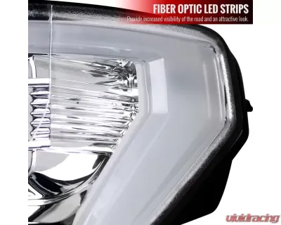 Spec-D LED Bar Projector Headlights (Chrome Housing/Clear Lens) Ford F-150 2015-2017 - 2LHP-F15015-TM