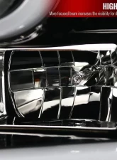 Spec-D LED Bar Projector Headlights (Jet Black Housing/Clear Lens) Ford F-150 2015-2017                                     - 2LHP-F15015BK-TM - Image 4