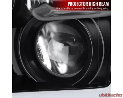Spec-D LED Bar Projector Headlights - RS (Matte Black Housing / Clear Lens) Ford F-150 2015-2017 - 2LHP-F15015JM-RS