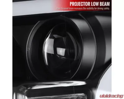 Spec-D LED Bar Projector Headlights - RS (Matte Black Housing / Clear Lens) Ford F-150 2015-2017 - 2LHP-F15015JM-RS