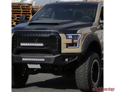 Spec-D LED Bar Projector Headlights - RS (Matte Black Housing / Clear Lens) Ford F-150 2015-2017 - 2LHP-F15015JM-RS