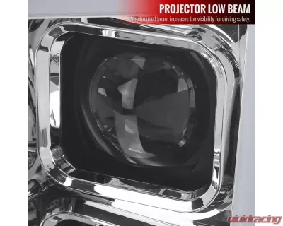 Spec-D LED C-Bar Projector Headlights w/ Switchback Sequential Turn Signal Lights (Chrome Housing / Clear Lens) Ford F-150 2018-2020 - 2LHP-F15018-SQ-RS