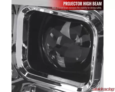 Spec-D LED C-Bar Projector Headlights w/ Switchback Sequential Turn Signal Lights (Chrome Housing / Clear Lens) Ford F-150 2018-2020 - 2LHP-F15018-SQ-RS