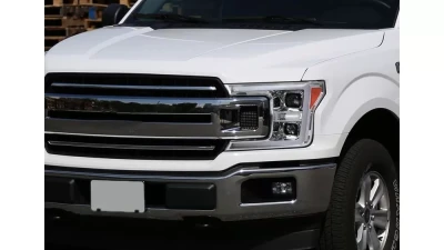 Spec-D LED C-Bar Projector Headlights w/ Switchback Sequential Turn Signal Lights (Chrome Housing / Clear Lens) Ford F-150 2018-2020                                     - 2LHP-F15018-SQ-RS - Image 10