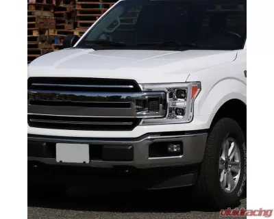 Spec-D LED C-Bar Projector Headlights w/ Switchback Sequential Turn Signal Lights (Chrome Housing / Clear Lens) Ford F-150 2018-2020 - 2LHP-F15018-SQ-RS