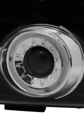 Spec-D Dual Halo Projector Headlights - V2 (Matte Black Housing/Clear Lens) Ford Bronco | F-Series 1992-1996                                     - 2LHP-F15092JM-V2-TM - Image 3