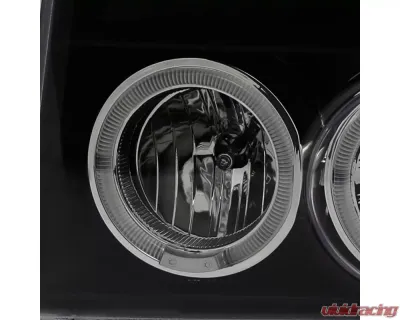 Spec-D Dual Halo Projector Headlights - V2 (Matte Black Housing/Clear Lens) Ford Bronco | F-Series 1992-1996 - 2LHP-F15092JM-V2-TM