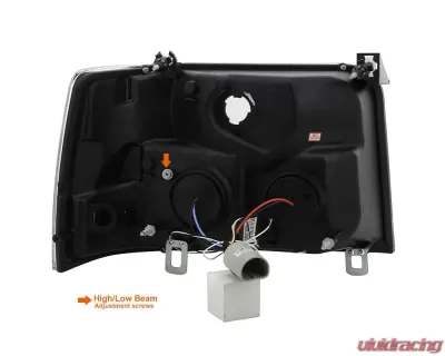 Spec-D Dual Halo Projector Headlights - V2 (Matte Black Housing/Clear Lens) Ford Bronco | F-Series 1992-1996 - 2LHP-F15092JM-V2-TM