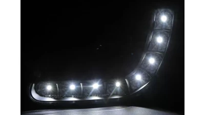 Spec-D Projector Headlights w/ SMD LED Light Strip (Matte Black Housing/Clear Lens) Ford Expedition | F-150 1997-2004                                     - 2LHP-F15097JM-RS - Image 2