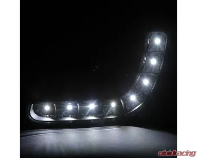 Spec-D Projector Headlights w/ SMD LED Light Strip (Matte Black Housing/Clear Lens) Ford Expedition | F-150 1997-2004 - 2LHP-F15097JM-RS