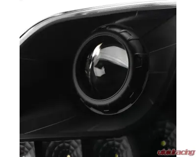 Spec-D Projector Headlights w/ SMD LED Light Strip (Matte Black Housing/Clear Lens) Ford Expedition | F-150 1997-2004 - 2LHP-F15097JM-RS