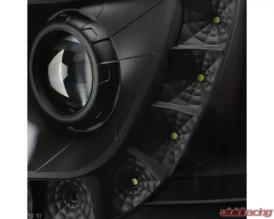 Spec-D Projector Headlights w/ SMD LED Light Strip (Matte Black Housing/Clear Lens) Ford Expedition | F-150 1997-2004 - 2LHP-F15097JM-RS