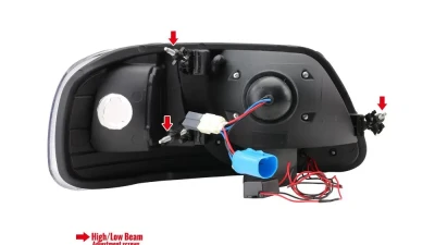 Spec-D Projector Headlights w/ SMD LED Light Strip (Matte Black Housing/Clear Lens) Ford Expedition | F-150 1997-2004                                     - 2LHP-F15097JM-RS - Image 8