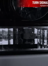 Spec-D LED C-Bar Projector Headlights (Glossy Black Housing/Smoked Lens) Ford F-Series 2011-2016                                     - 2LHP-F25011G-TM - Image 6