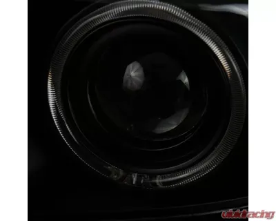 Spec-D Dual Halo Projector Headlights w/ LED Turn Signal Lights (Black Housing/Smoked Lens) Ford F-Series 2011-2016 - 2LHP-F25011SM-RS