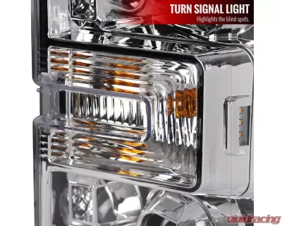 Spec-D Switchback LED C-Bar Projector Headlights (Chrome Housing/Clear Lens) Ford F-Series 2017-2019 - 2LHP-F25017-TM