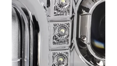 Spec-D Switchback LED C-Bar Projector Headlights (Chrome Housing/Clear Lens) Ford F-Series 2017-2019                                     - 2LHP-F25017-TM - Image 5