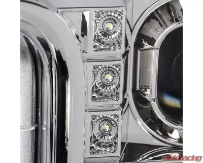 Spec-D Switchback LED C-Bar Projector Headlights (Chrome Housing/Clear Lens) Ford F-Series 2017-2019 - 2LHP-F25017-TM