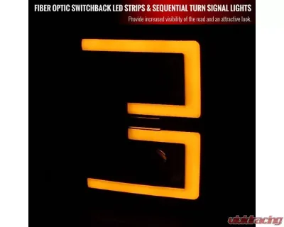 Spec-D LED C-Bar Projector Headlights w/ Switchback Sequential Turn Signals (Chrome Housing/Smoked Lens) Ford F-Series 2017-2019 - 2LHP-F25017G-SQ-RS