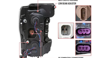 Spec-D LED C-Bar Projector Headlights w/ Switchback Sequential Turn Signals (Chrome Housing/Smoked Lens) Ford F-Series 2017-2019                                     - 2LHP-F25017G-SQ-RS - Image 10