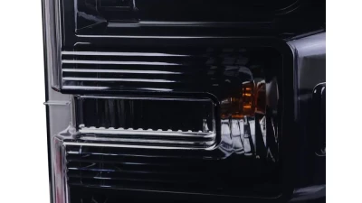 Spec-D Switchback LED C-Bar Projector Headlights (Glossy Black Housing/Smoked Lens) Ford F-Series 2017-2019                                     - 2LHP-F25017G-TM - Image 4